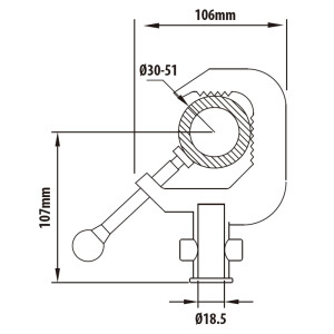 KUPO C-05B Aluminum Alloy Hook-Black зажим-крюк