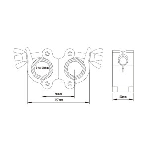 KUPO KCP-832 Half Swivel Coupler хомут двойной