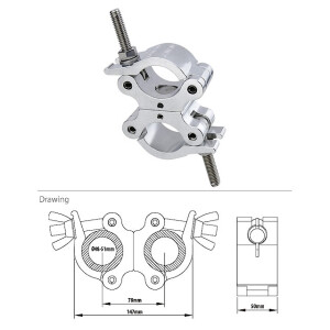 KUPO KCP-832ST Half Swivel Coupler w/Stainless Steel Parts хомут двойной