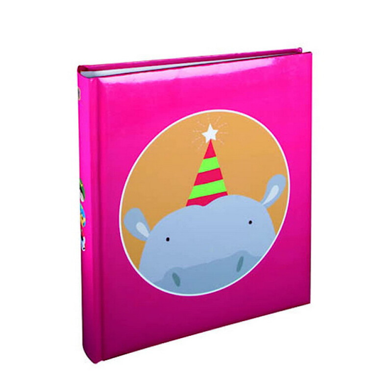 HENZO 10130 Jungle детский фотоальбом красный с бегемотом 29x33/100 белых страниц