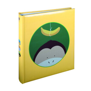 HENZO 10130 Jungle детский фотоальбом желтый с обезьяной 29x33/100 белых страниц