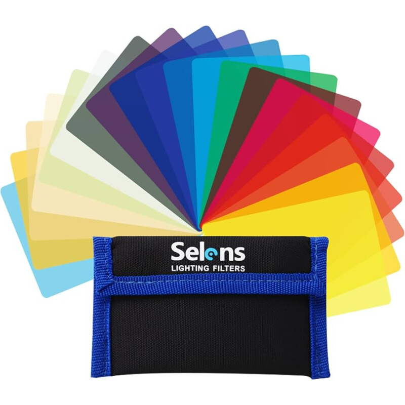 Selens GEL Set of 20 color комплект 20 гелевых фильтров 25х25 в чехле