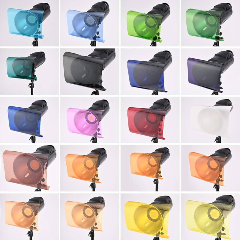 Selens GEL Set of 20 color комплект 20 гелевых фильтров 25х25 в чехле