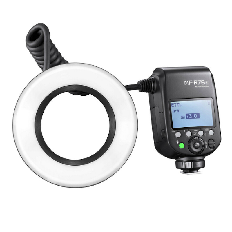 Godox MF-R76N TTL для Nikon вспышка для макросъемки