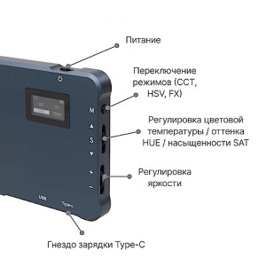 Raylab RL-LED12RGB-BL осветитель светодиодный 2500-9000К синий