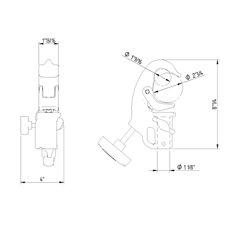 Avenger C337 зажим-струбцина с гнездом 28 мм