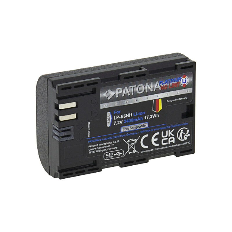PATONA 1361 Platinum аккумулятор для Canon EOS R5 EOS R6 R7 R6II LP-E6NH
