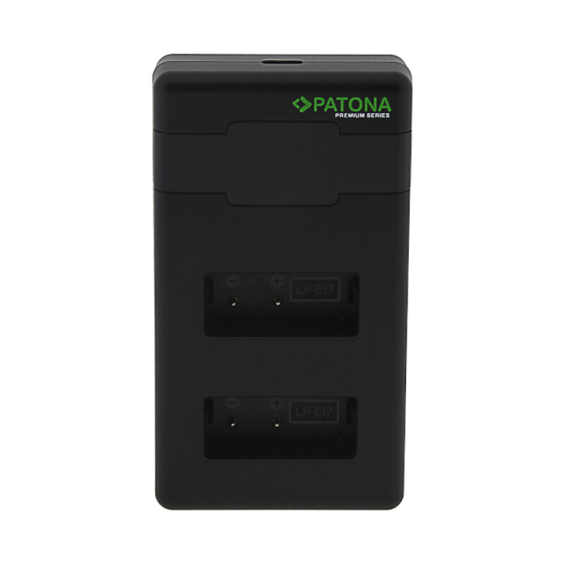 PATONA 161939 PREMIUM зарядное устройство для двух батарей от USB для CANON LP-E17