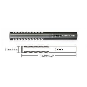 E-IMAGE PM-500 Professional shotgun microphone mini 21*182 mm микрофон