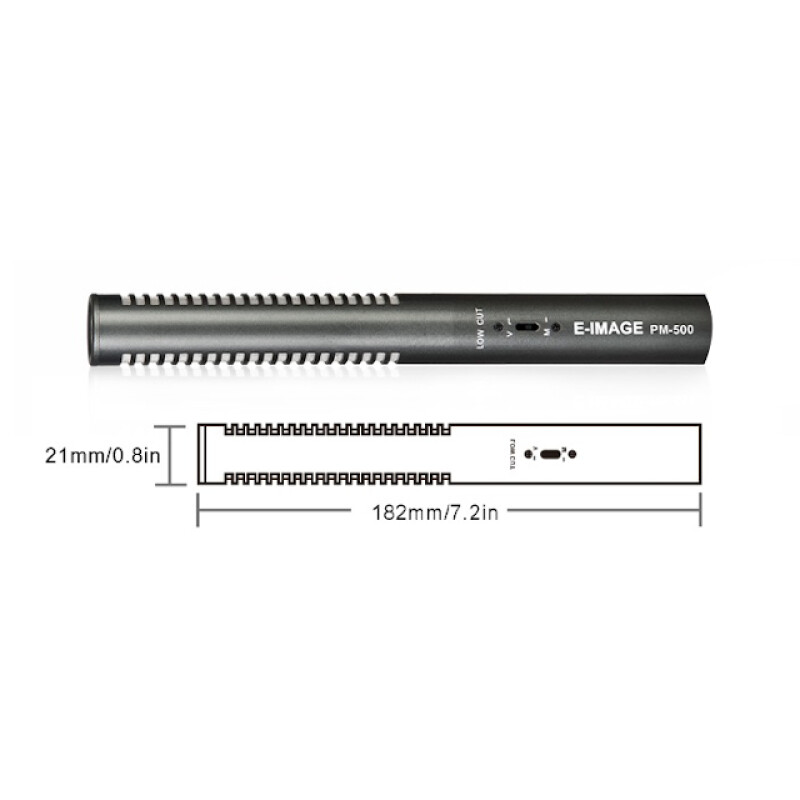 E-IMAGE PM-500 Professional shotgun microphone mini  21*182 mm микрофон