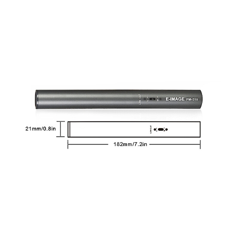 E-IMAGE PM-510 Professional shotgun microphone min 21*182 mm микрофон