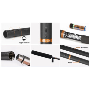 E-IMAGE PM-846 Professional shotgun microphone long 21*369 mm микрофон