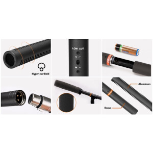 E-IMAGE PM-876 Professional shotgun microphone middle 19*285 mm микрофон