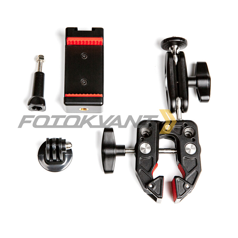 Fotokvant RCL-S17 струбцина для крепления камеры смартфона экшн-камеры