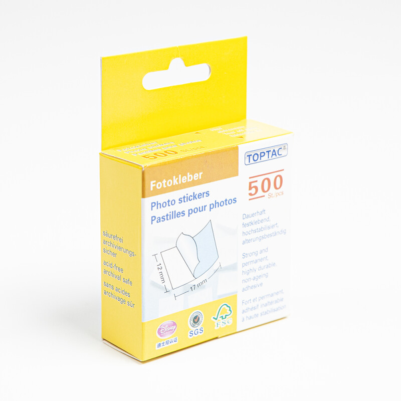 Toptac уголки 500 шт для фотографий самоклеющиеся белые