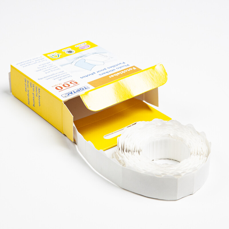 Toptac уголки 500 шт для фотографий самоклеющиеся белые