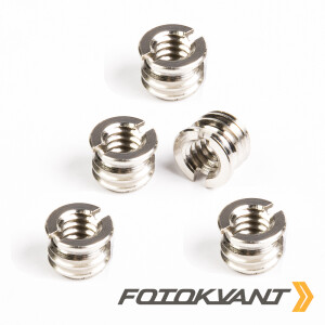 Fotokvant FLH-KIT-07 комплект из 5 адаптеров FLH-01-BR 1/4–3/8 дюйма латунный