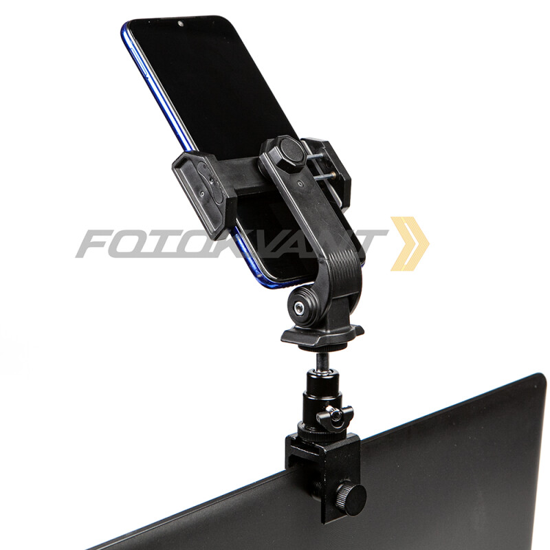 Fotokvant RFLH-37+SM-CL15 KIT крепление смартфона на плоский монитор