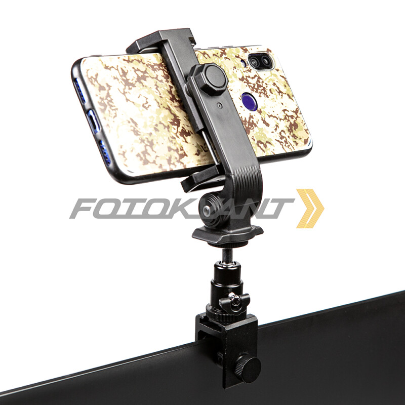 Fotokvant RFLH-37+SM-CL15 KIT крепление смартфона на плоский монитор