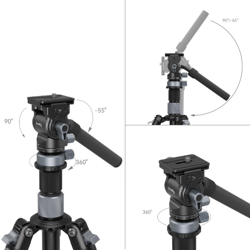 SmallRig 4221 Travel Video Tripod тревел штатив с видеоголовой/карбоновый с клипсами