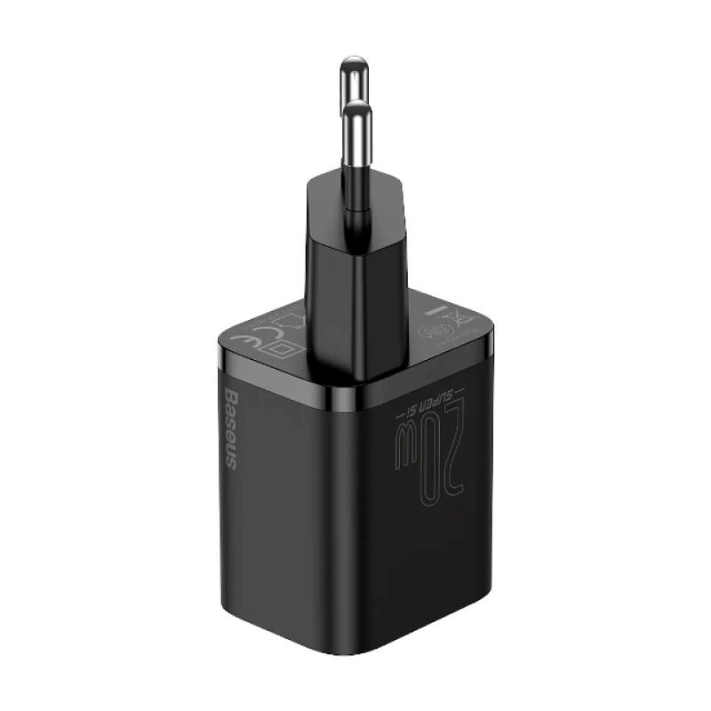 Baseus Adapter Quick charger Super Si IC 20W Euro CCSUP-B01 black сетевое зарядное устройство