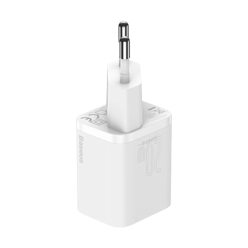 Baseus Adapter Quick charger Super Si IC 20W Euro CCSUP-B02 white сетевое зарядное устройство