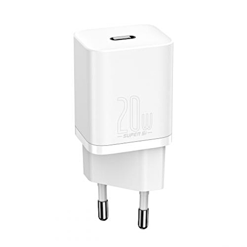 Baseus Adapter Quick charger Super Si IC 20W Euro CCSUP-B02 white сетевое зарядное устройство