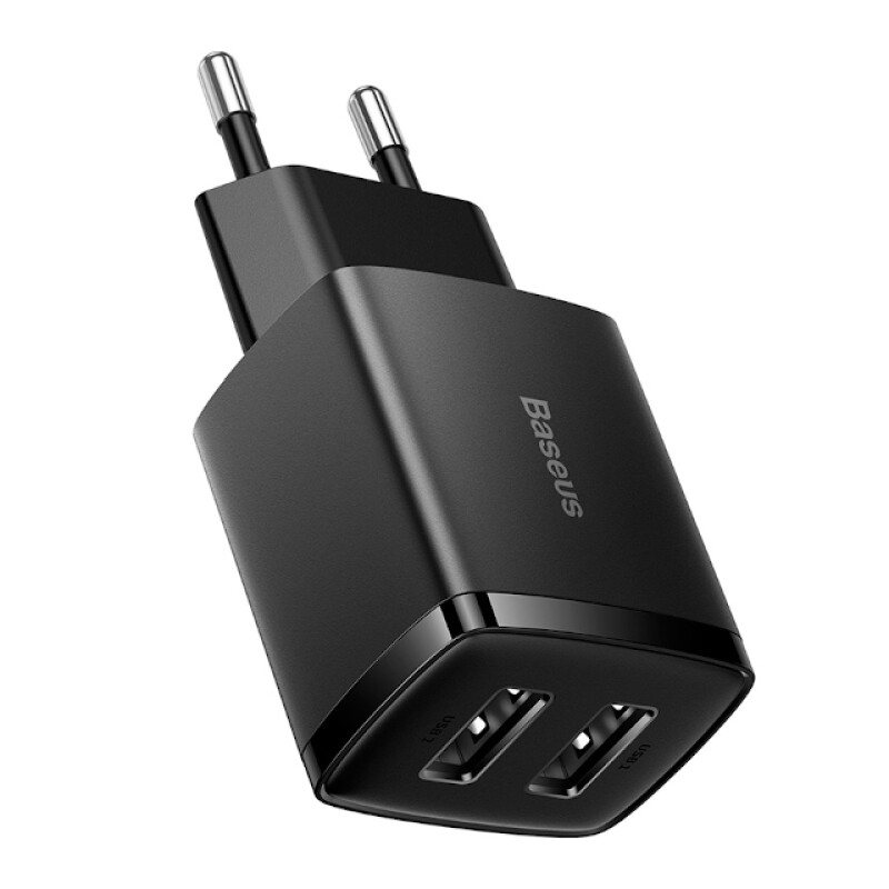 Baseus Compact Charger 2U 10.5W EU Black CCXJ010201 сетевое зарядное устройство