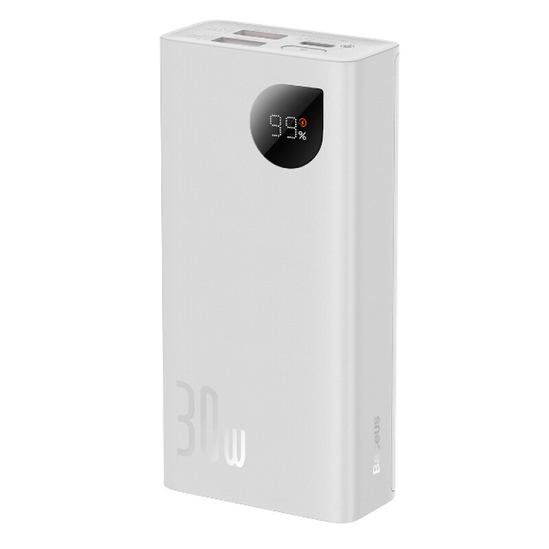 Baseus PPAD040002 Adaman2 Digital Display Fast Charge 10000mAh 30W White внешний аккумулятор