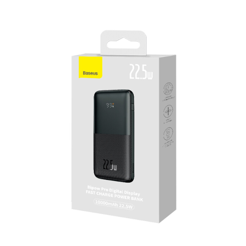 Baseus PPBD040001 Bipow Pro Digital Display Fast Charge 10000mAh 22.5W Black внешний аккумулятор