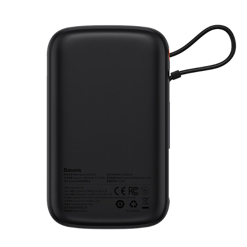 PPQD020001 Baseus Qpow Pro Digital Display Fast Charge 10000mAh 20W Black внешний аккумулятор