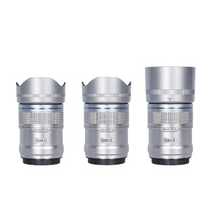 Sirui Sniper AS-3S-ES 23/33/56mm F1.2 E-Mount комплект объективов серебро