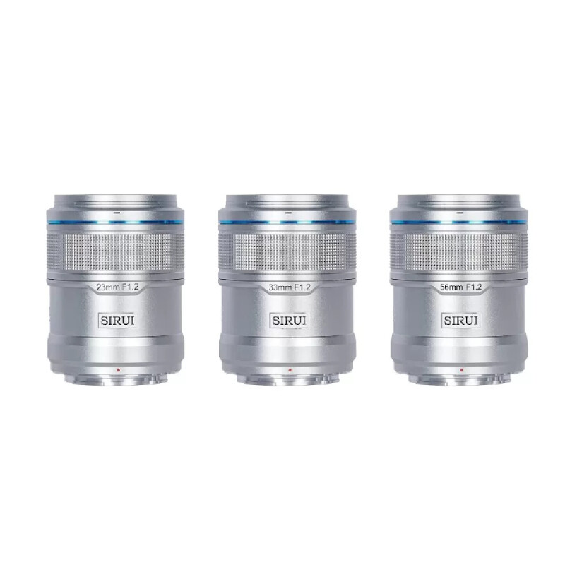 Sirui Sniper AS-3S-XS 23/33/56mm F1.2 X-Mount комплект объективов серебро