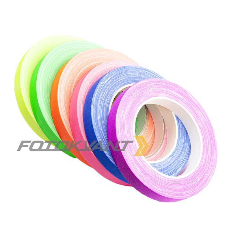 Fotokvant GP-1525-6 KIT gaffer tape комплект из 6 тейпов УФ 15 мм х 25 м