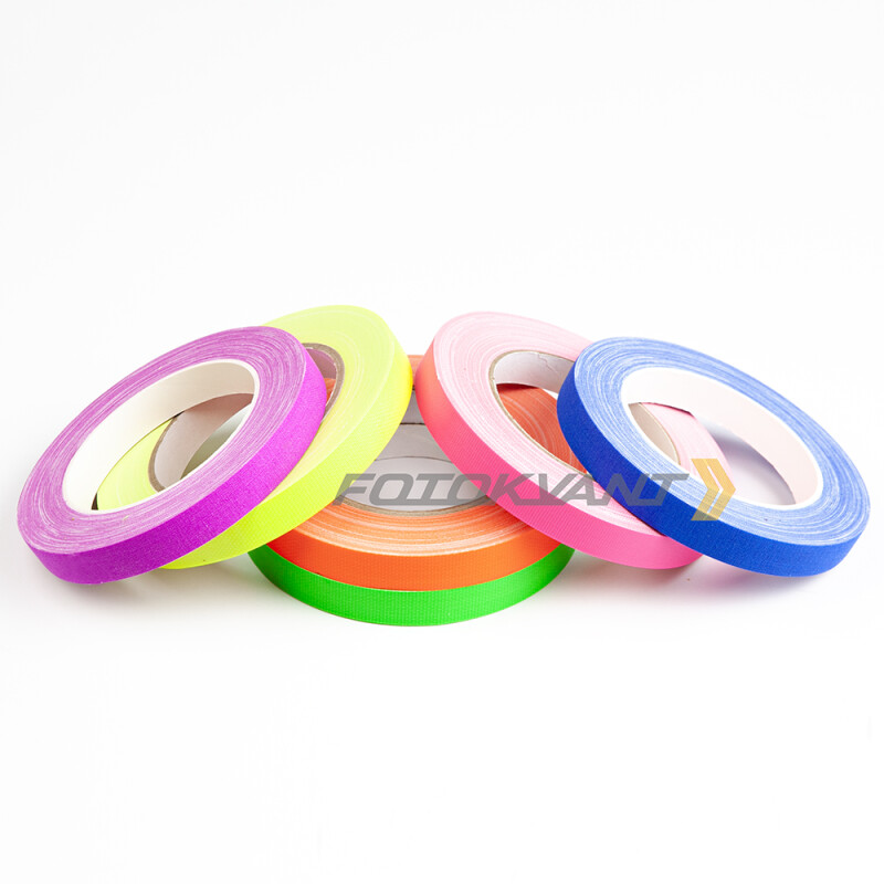 Fotokvant GP-1525-6 KIT gaffer tape комплект из 6 тейпов УФ 15 мм х 25 м