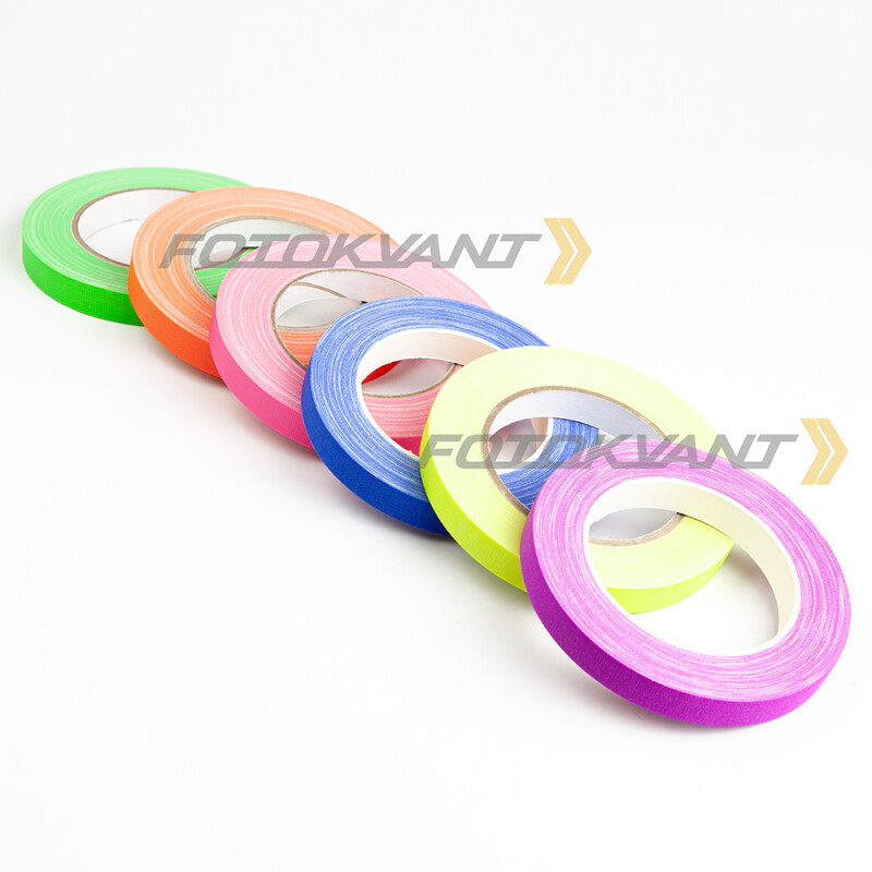 Fotokvant GP-1525-6 KIT gaffer tape комплект из 6 тейпов УФ 15 мм х 25 м