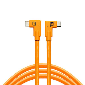 Tether Tools CUC15RT2RT-ORG TetherPro USB-C Right Angle to USB-C Right Angle 4.6m Orange кабель