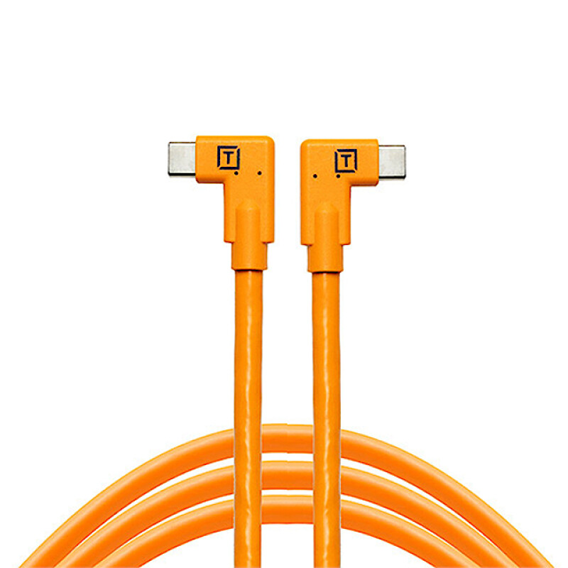 Tether Tools CUC15RT2RT-ORG TetherPro USB-C Right Angle to USB-C Right Angle 4.6m Orange кабель