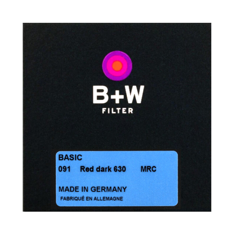B+W BASIC 091 Red dark MRC 630 светофильтр для черно-белой съемки 49мм