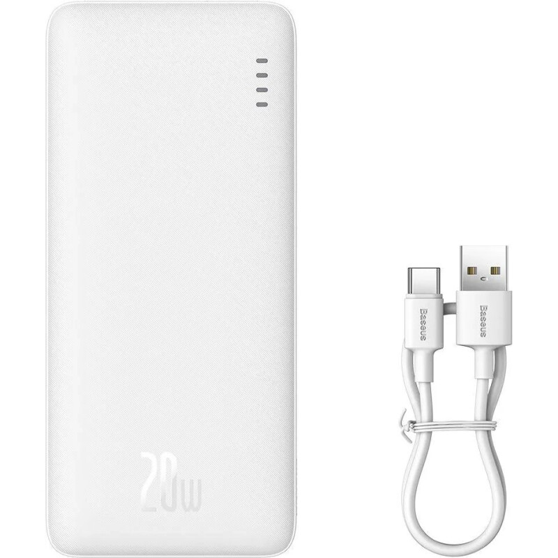 Baseus PPQD090002 Airpow Fast Charge Power Bank 10000mAh 20W White внешний аккумулятор