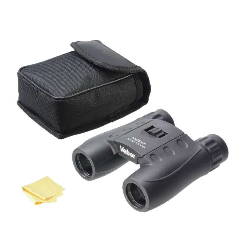 Veber 10x25 WP бинокль черный
