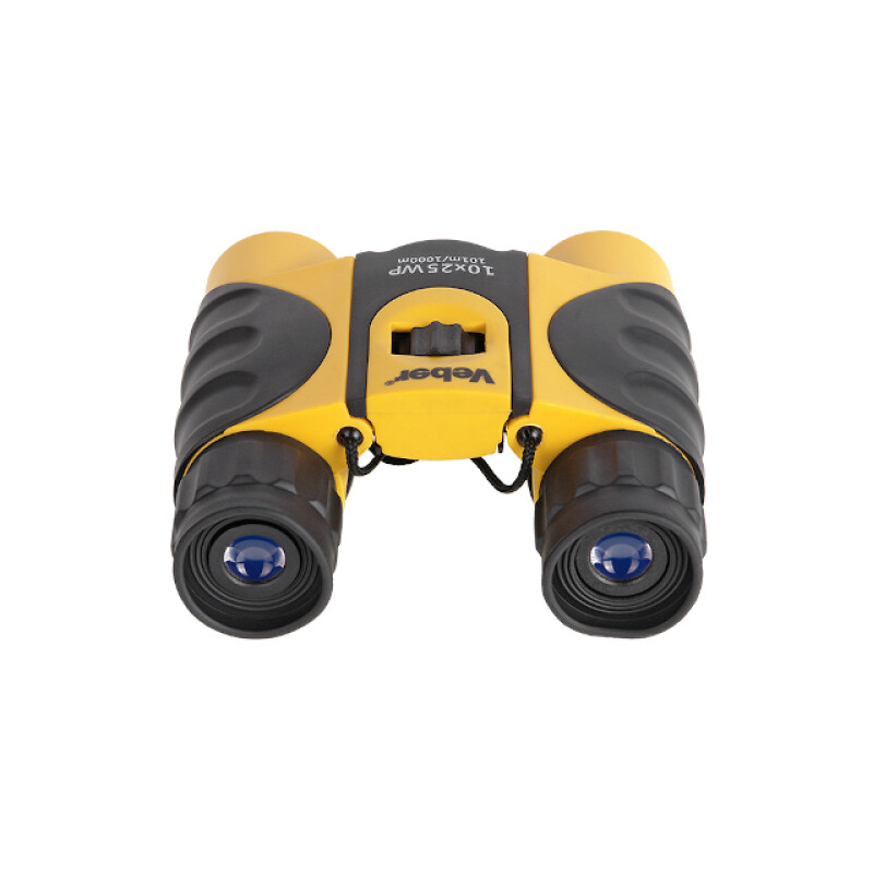 Veber 10x25 WP бинокль черный с желтым