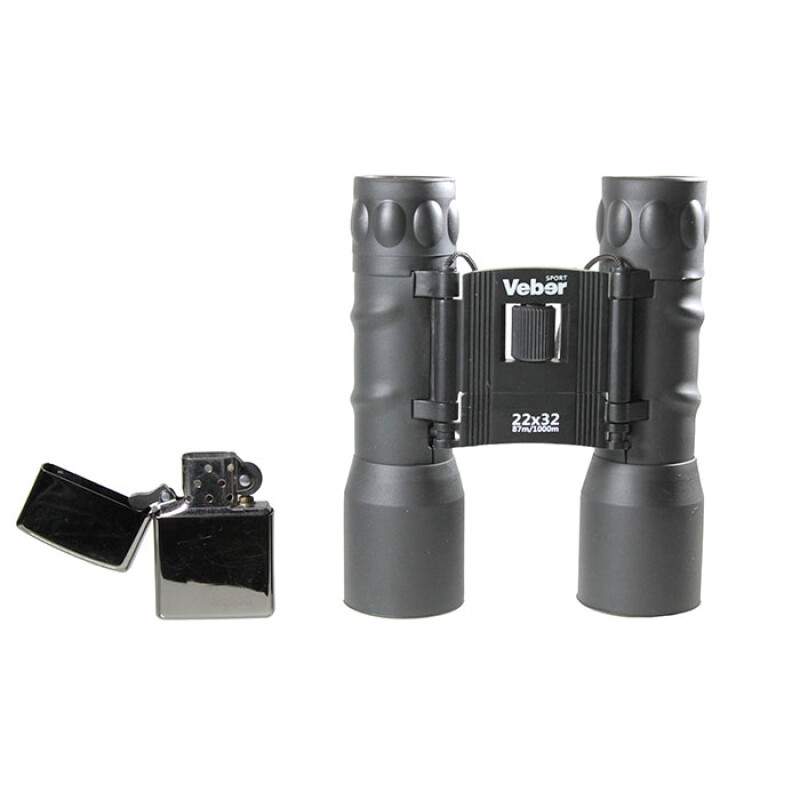 Veber БН 22x32 бинокль черный влагозащищенный призмы Roof
