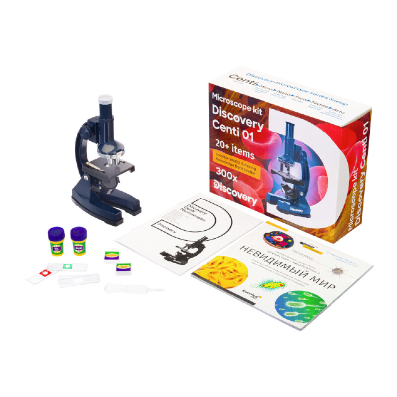 Levenhuk Discovery Centi 01 микроскоп с книгой
