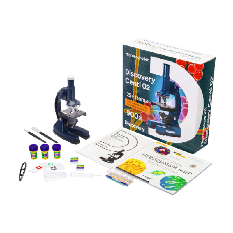 Levenhuk Discovery Centi 02 микроскоп с книгой