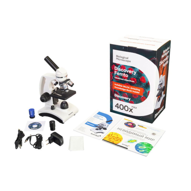 Levenhuk Discovery Femto Polar микроскоп цифровой с книгой