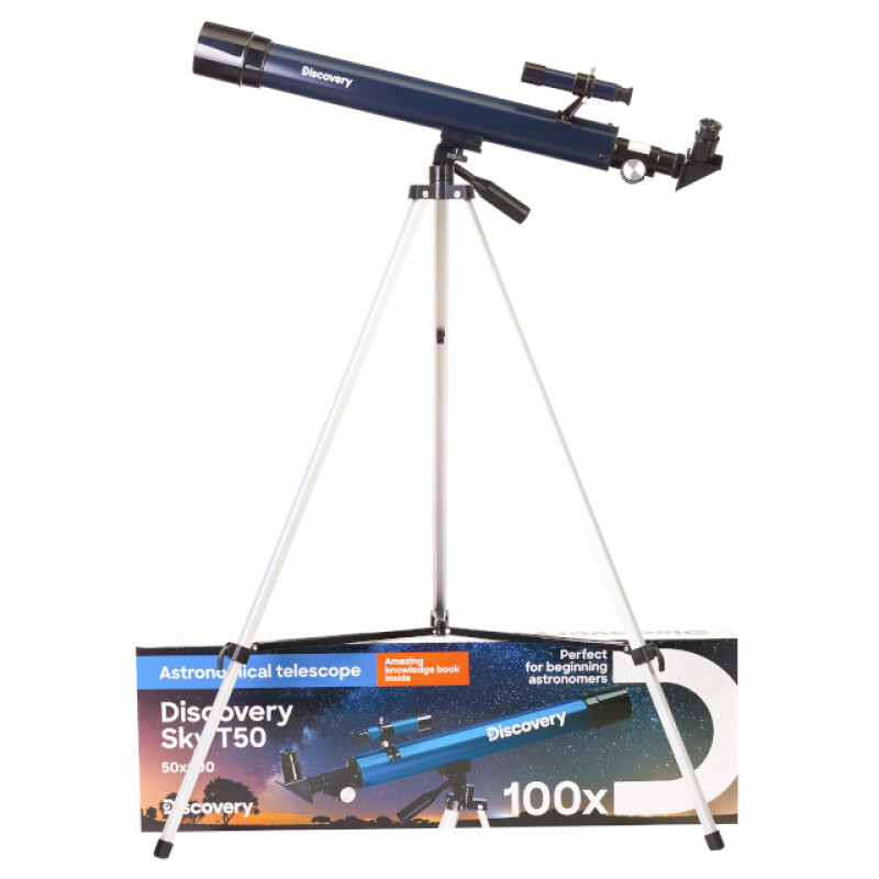Levenhuk Discovery Sky T50 телескоп с книгой