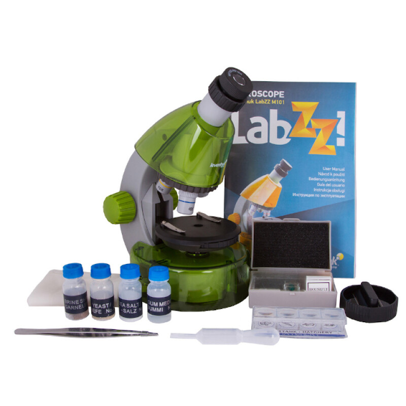 Levenhuk LabZZ M101 микроскоп Lime\Лайм