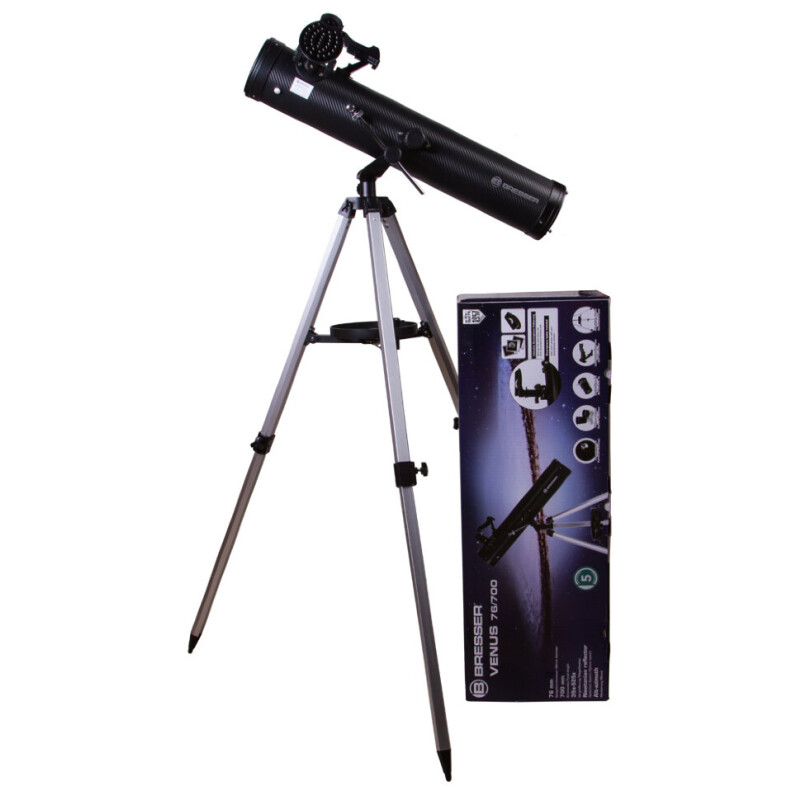 Bresser Venus 76/700 AZ телескоп с адаптером для смартфона