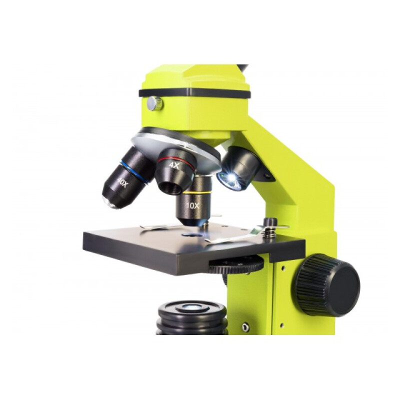 Levenhuk Rainbow 2L PLUS микроскоп Lime\Лайм